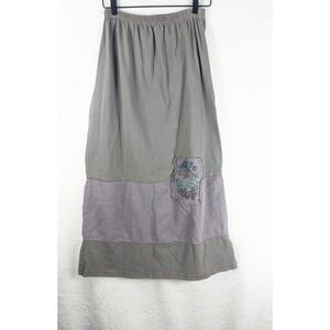 Isabel LA By Shawn Vtg‎ Skirt Boho Lagenlook Artsy Art To Wear Purple